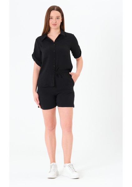 Ayrobin Kısa Kollu Gömlek Siyah fiyatları