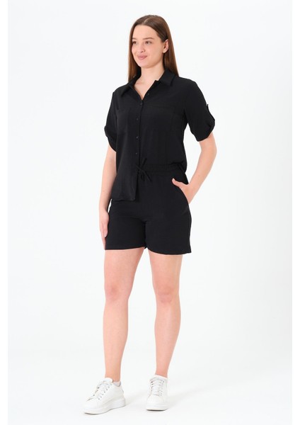Ayrobin Kısa Kollu Gömlek Siyah modelleri