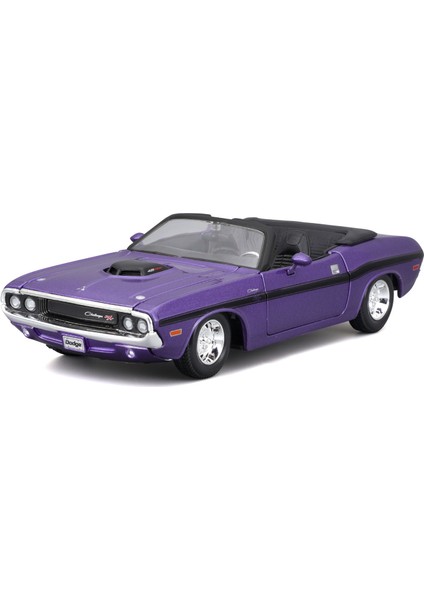1:24 1970 Dodge Challenger R/t Convertible Model Araba 31264 - Metalik Mor
