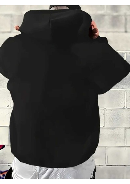 The Witcher Baskılı Kapüşonlu Cepli Içi Yünlü Siyah Sweatshirt fiyatları