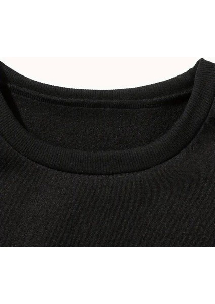 Books Baskılı Bisiklet Yaka Siyah Sweatshirt fırsatları