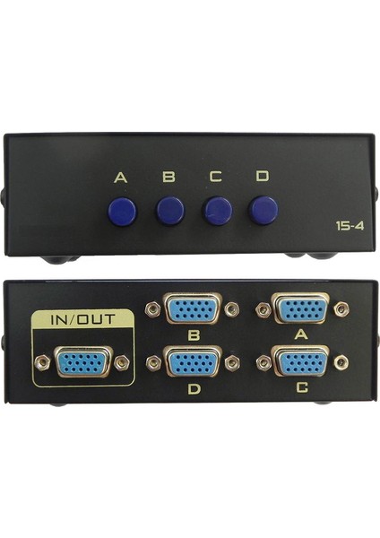 VGA Switch Çoklayıcı Anahtarlı Manuel VGA Çoğaltıcı 4 Port 4 Kasa 1 Ekran modelleri