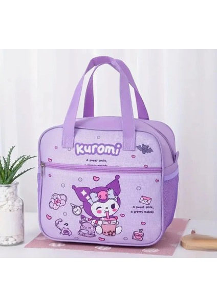 Kuromi Karikatür Detaylı Buyuk Boy Yalıtımlı Beslenme Cantasi