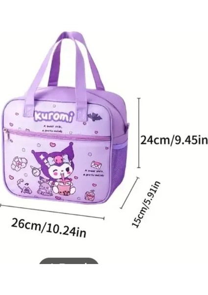 Kuromi Karikatür Detaylı Buyuk Boy Yalıtımlı Beslenme Cantasi fiyatları