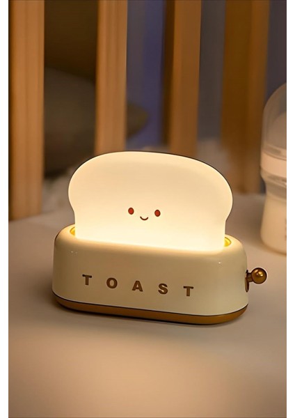 Sarı Tost Gece Lambası – Şarjlı & Pilli Sevimli LED Işık,hediyelik LED Lamba fırsatları