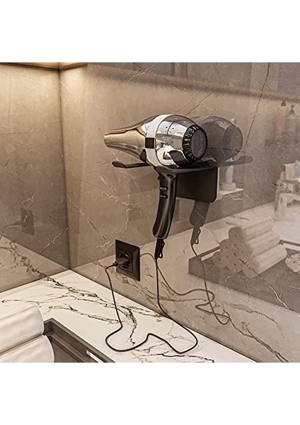 Saç Kurutma Makinesi Tutucu, Saç Kurutma Makinesi Tutacağı, Kuaför Fön Makinesi Askısı, Berber Saç Kurutma Makinesi Askısı (Siyah, Metal) modelleri