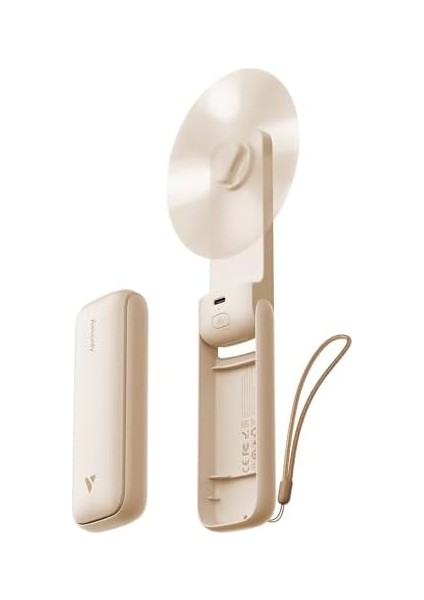 Ince Taşınabilir Fan, Ince El Fan, USB Şarj Edilebilir Mini Kişisel [24H Maksimum Soğutma Süresi], Seyahat Için Akülü Küçük Katlanabilir Cep, Yaz, Kadınlar, Kızlar Için Hediyeler -Bej fiyatları