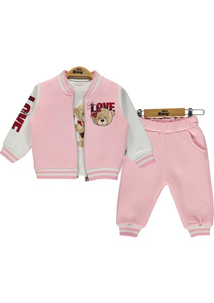 Love Baskılı Kız Kolej Mont Kız Bebek Takım