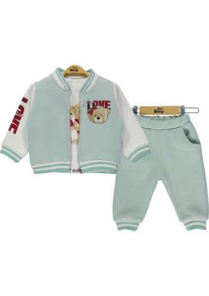 Love Baskılı Kız Kolej Mont Kız Bebek Takım