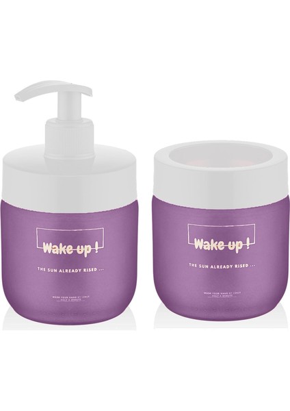 Cam Sabunluk ve Diş Fırçası Kutusu Seti (Mor)