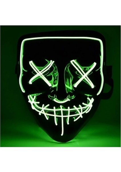 LED Işıklı Yeşil Maske