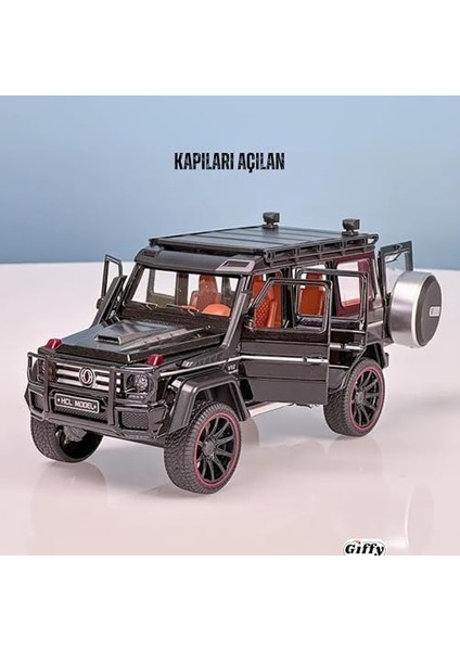 G Seri Arazi Aracı Die Cast Model Kutulu Buhar Atan Çek Bırak Full Fonksiyon Kapıları Açılan 1:22 Ölçek Model Araba Kutulu Koleksiyonluk Ürün (Siyah) fiyatları
