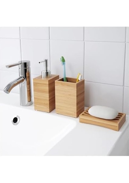 Bambu Sabunluk, Banyo Aksesuarı, 13X8 Cm, Doğal fiyatları