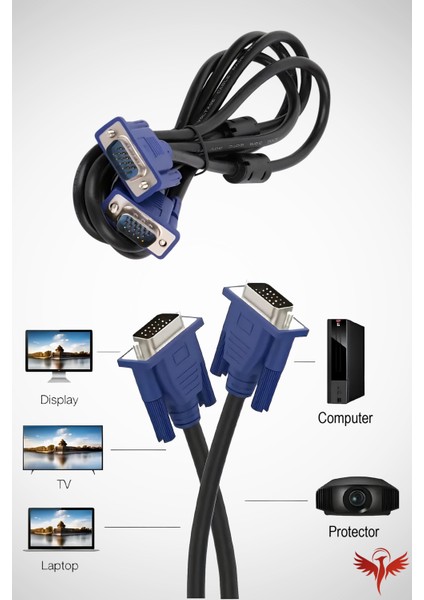 10 Metre VGA Kablo Monitör-Pc Görüntü Kablosu Premium 10MT fiyatları
