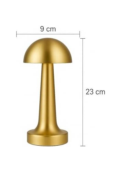 Gold Şarjlı Dokunmatik Masa Lambası - LED Işıklı, 3 Renk Seçeneği, Taşınabilir ve USB Şarjlı, Şık ve Kompakt Tasarım, Yatak Odası, Çalışma Masası, Kafe ve Restoran Kullanımı Için fiyatları