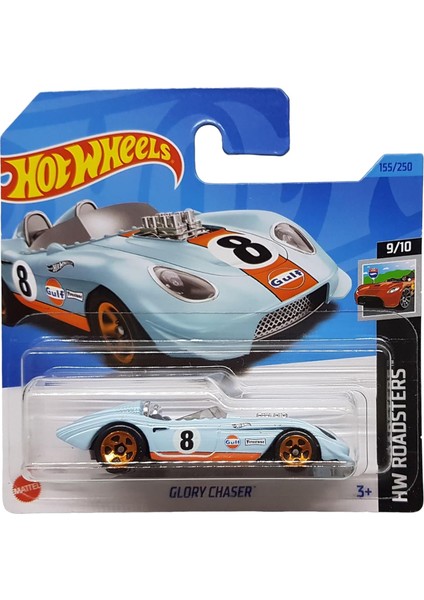 - Glory Chaser - Hw Roadsters 9/10 - HKH42 - Short Card - Gulf - Firestone - Mattel 2023