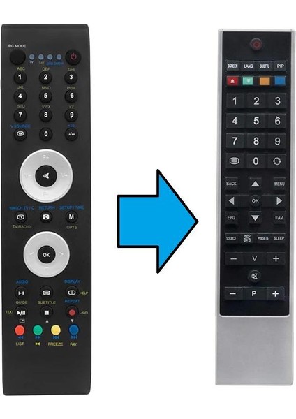 RC-1110 LCD Tv Kumandası-Resimde Sağdaki Gönderilir