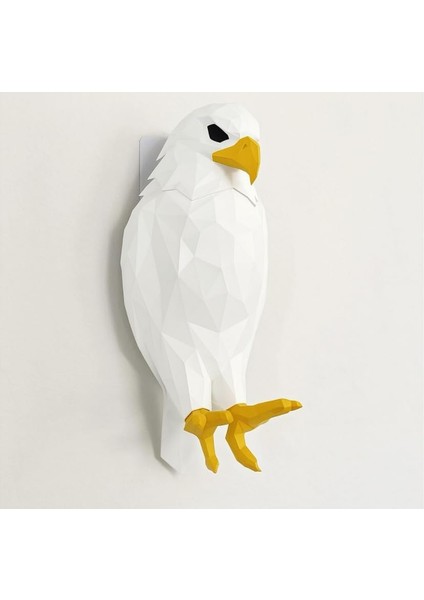 Kartal Duvar Aplik Lamba - LED Işıklı Dekoratif Gece Lambası - Çocuk Odası, Ofis, Oturma Odası Için - USB & Pil Destekli - Beyaz