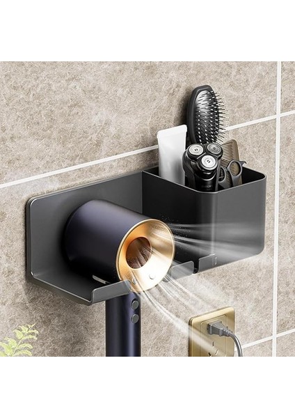 Kurutma Makinesi ve Düzleştirici Organizeri, 3 Bölmeli Saç Düzleştiricisi, Fön Makinesi Asma Düzenleyici Organizer Banyo, Yatak Odası, Kuaför Salonu Için Uygun Kullanım