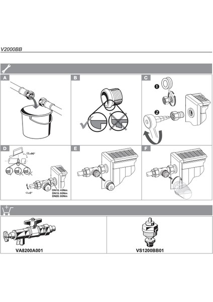V2000EBB15 Termostatik Vana Gövdesi 1/2' (Köşe Tip)