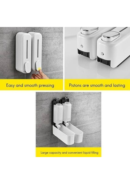 Sabun Duvara Monte Tutucu, 350 ml El Sıvı Şampuan Duş Jeli Banyo Mutfak Ofis Için modelleri