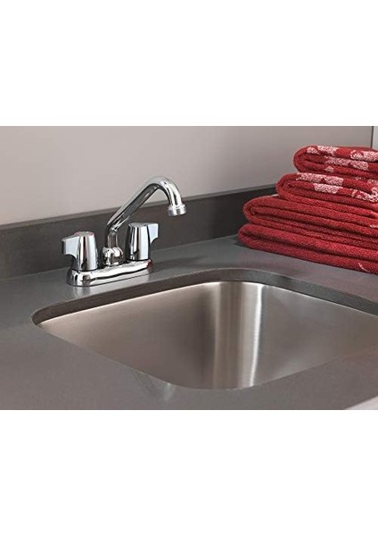 74998 Chateau Iki Saplı 4 Inç Centerset Yardımcı Programı Veya Çamaşır Lavabo Bataryası, Krom fiyatları