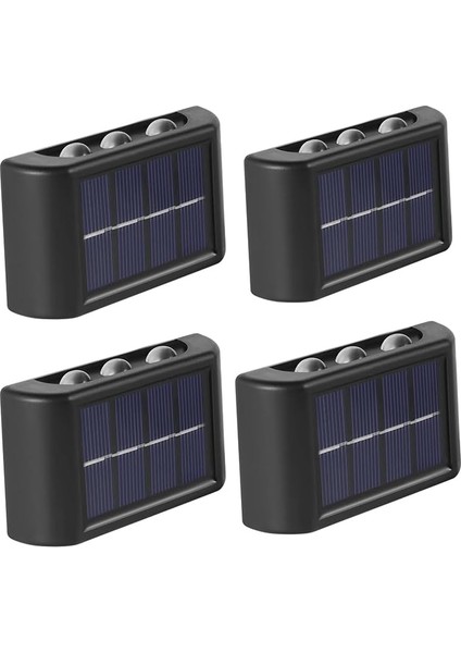 Güneş Enerjili, Suya Dayanıklı ve Duvara Monteli 6 LED Li Aplik - Bahçe, Teras, Havuz Kenarı, Çimenlik ve Yol Kenarları Için Ideal (Standart, Adet, 4) modelleri