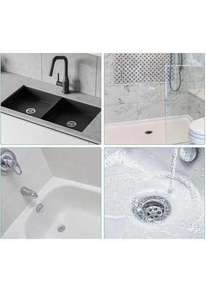 20 Adet Lavabo Gider Süzgeci,banyo Gideri Süzgeci ve Yapışkanlı Mutfak Evye Çöp Ayırıcı Seti, Saç Kıl Tutucu modelleri