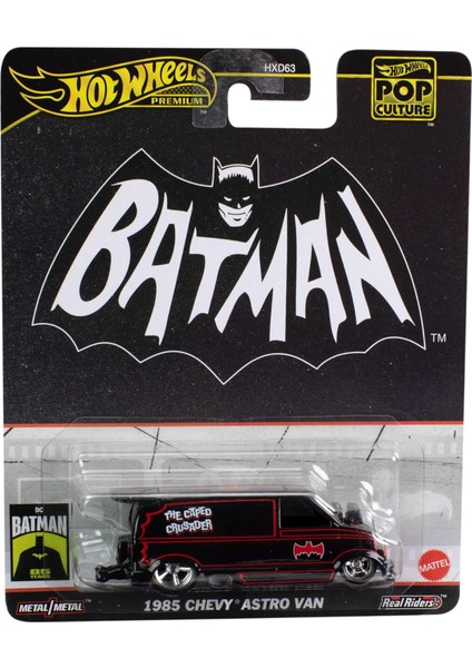 Batman 1985 Chevy Astro Van Batmobıle Cast Model Araba - Ölçek 1:64 - Uzunluk 7 cm Pop Culture HVJ48
