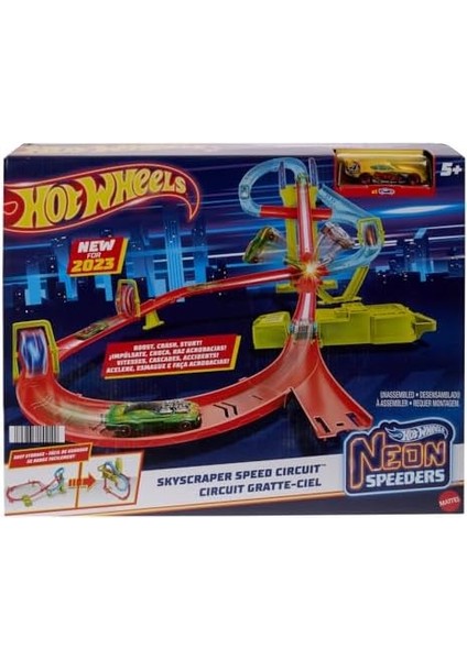 Pist Seti, Hot Neon Yarışlar Çoklu Yarış Heyecanı Pist Seti,1 Adet Araba, Motorlu Hızlandırıcı, Bir Veya Birden Çok Arabayla Oyun, Oyuncak Depolama, HPC07 modelleri