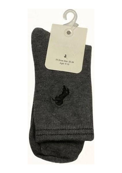 Erkek Çocuk At Işlemeli Soket Çorap