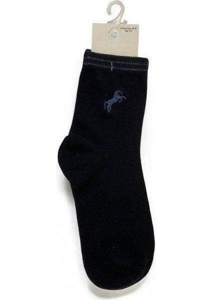 Erkek Çocuk At Işlemeli Soket Çorap