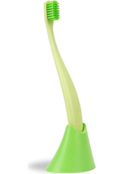 Box, Diş Fırçası + Tutacak, Yeşil - 6750 Antibakteriyel Yumuşak Kıl, Lignin Biyoplastik Sap, Italyan Tasarımı, Alman Üretimi