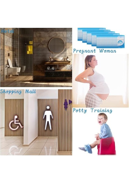50'li Tek Kullanımlık Su Geçirmez Klozet Kapağı - Antibakteriyel Seyahat Tuvalet Örtüsü, Hijyenik Klozet Koruyucu Koltuk Pedi, Plastik Tuvalet Pedi, Otel, Avm, Kamp ve Dış Mekan Kullanımı modelleri