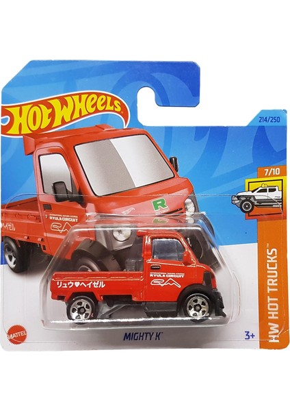 - Mighty K - Hw Hot Trucks 7/10 - HKJ03 - Short Card - Ryula Circuit - Kırmızı - Mattel 2023 - 1:64