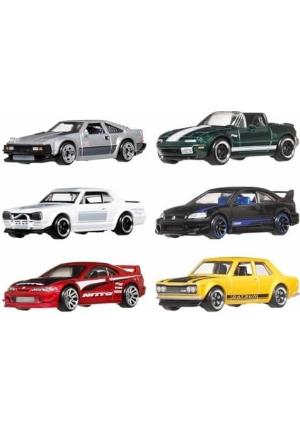 1:64 Ölçekli Metal Oyuncak Arabalar, Özel Süslemelere Sahip 6'lı Japon Aracı Seti (Stiller Çeşitlilik Gösterebilir), JBY77 fiyatları