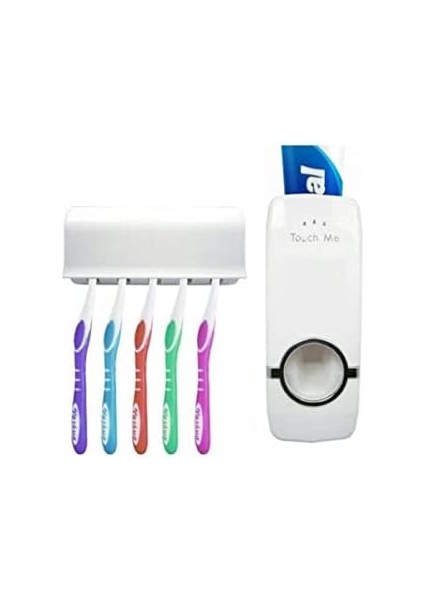 Otomatik Diş Macunu Sıkacağı 5 Adet Fırçalık Seti modelleri