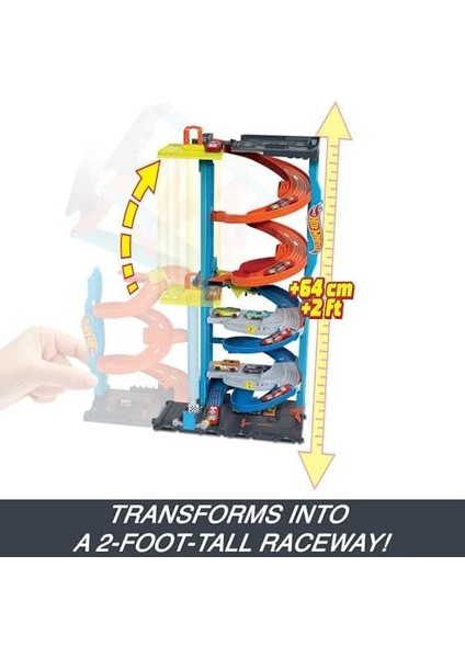 Heyecanlı Yarış Kulesi Oyun Seti 1 Adet Oyuncak Araba ve Dönüşen Yarış Kulesi Oyun Seti Içeren Hot ™ Şehri Pist Seti HKX43 fiyatları
