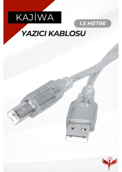 1.5 Metre Yazıcı Kablosu - USB A To B Printer Cable | Tüm Markalara Uyumludur. 1.5mt