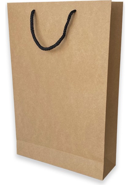 10 Adet Kraft Karton Çanta (25X38X8)