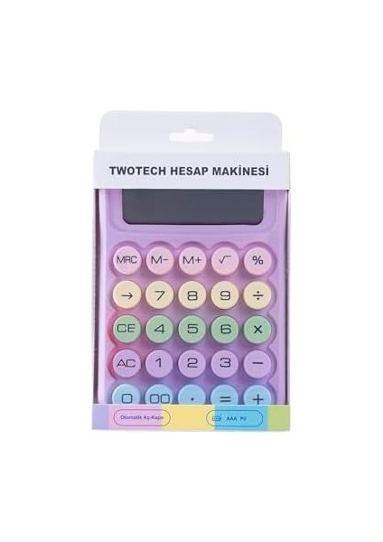 Hesap Makinesi Renkli Tasarım - Q6 (Mor) modelleri