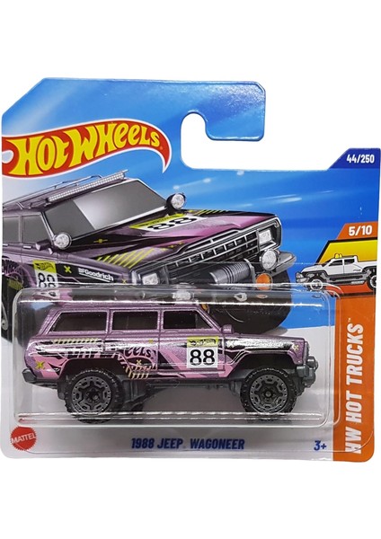 - 1988 Jeep Wagoneer - Hw Hot Trucks 5/10 - HYW95 - Short Card - Bfgoodrich - Lila Metalik - Mattel 2025-1:64