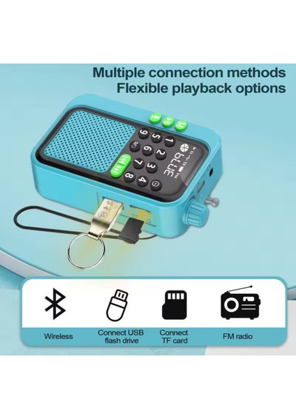C9 Bluetooth Şarjlı Radyo USB & Tf Kart Okuyucu Deprem Çantasına Uygun Fm Radyo fırsatları