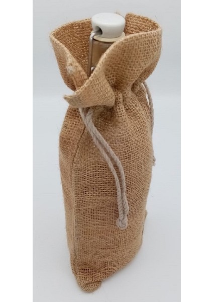 1 Adet 15 x 33 cm 0,75-1 Litre Doğal Jut Jüt Zeytinyağı Sos Sirke Şarap Torbası Kozmetik Sıvı Sabun Yuzey Temizleyici Şişe Torbası Ambalajı Istanbul Sandalet