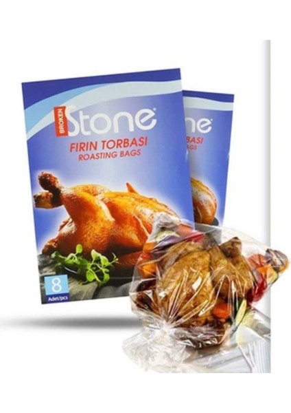 Yanmaz Fırın Torbası 3'lü Tavuk Sebze Pişirme Torbası Fırın Torbası