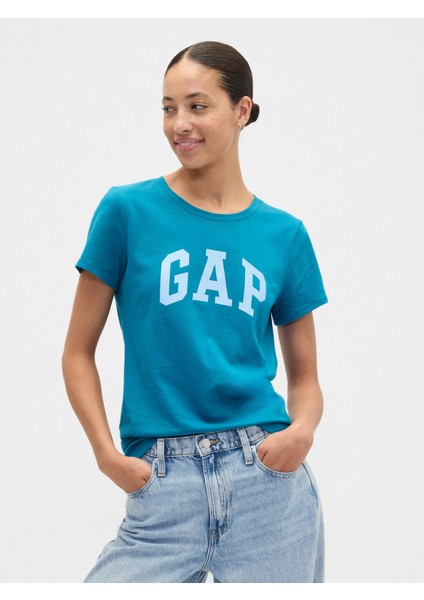 Kadın Mavi Gap Logo T-Shirt