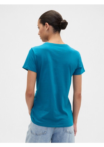 Kadın Mavi Gap Logo T-Shirt fırsatları