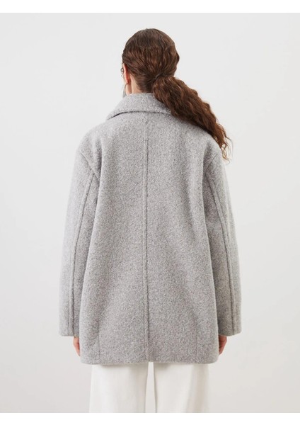 Lcw Modest Kruvaze Yaka Oversize Kadın Kaşe Kaban (W5) indirimleri