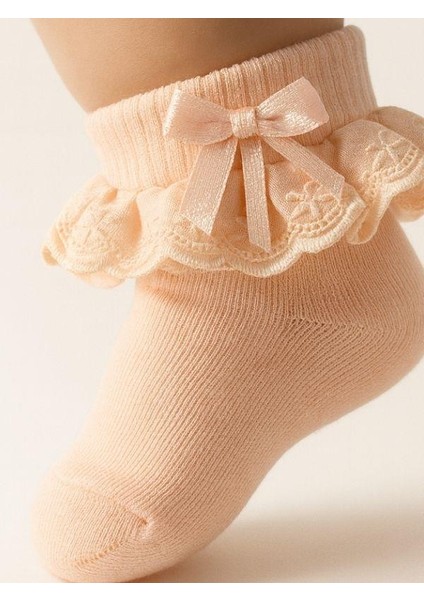 Kız Bebek Pamuklu Dantelli Soket Çorap modelleri