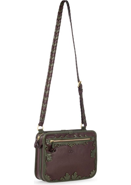 Talin Kahve-Yeşil Kadın Çapraz Askılı Çanta 61 Talin fiyatları